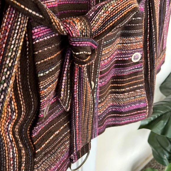 Etcetera Henry Tweed Jacket Brown Pink Orange Coat Jacket Size 8 - Picture 10 of 13